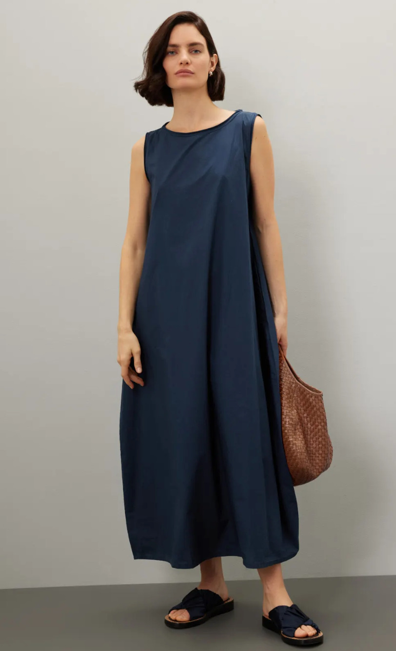 Labo.Art Abito Cotton Dress in Blue Size L
